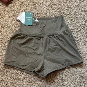 HALARA Women's High Waist Khaki Shorts